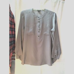 Ann-taylor Gray Blouse, XL, closet essential, quiet luxury, office comfort